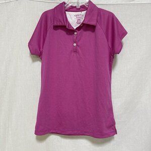 Garb Girls Large 9 10 Polo Shirt Short Sleeve Pink Golf Tennis Athletic Good Con